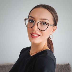 TIJN Federica Tortoise Oversized Glasses Frames
